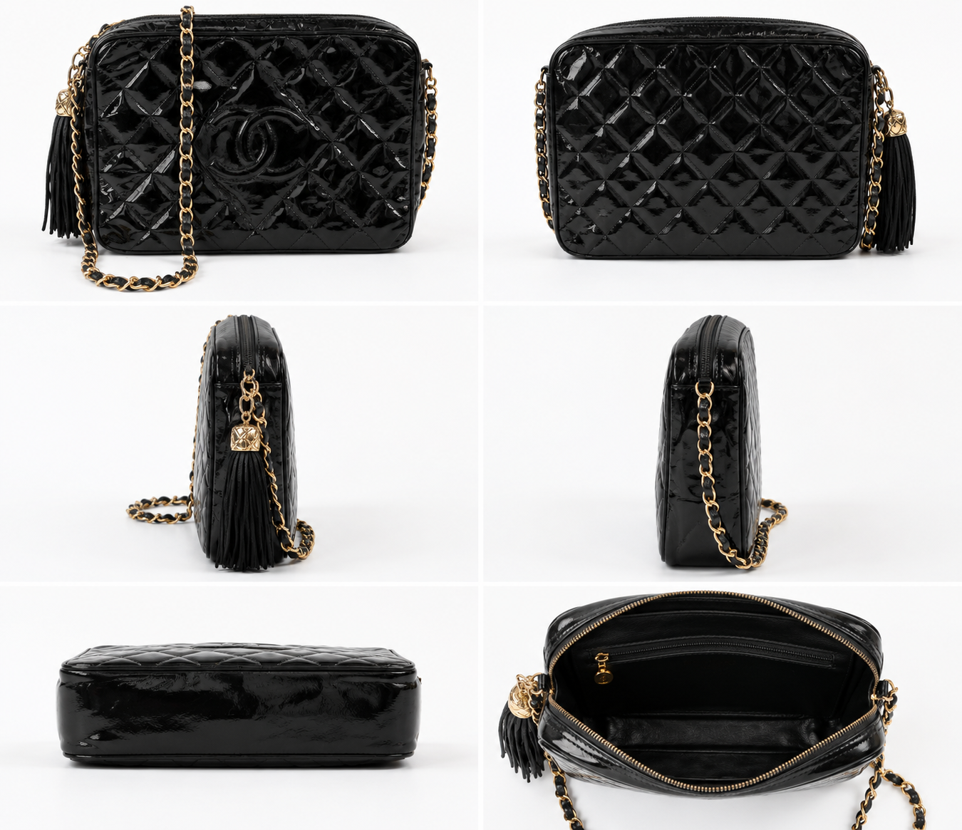 Chanel Diamond CC Tassle Camera Bag