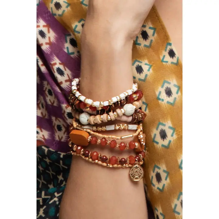 Multi Layered Natural Stone Bracelet