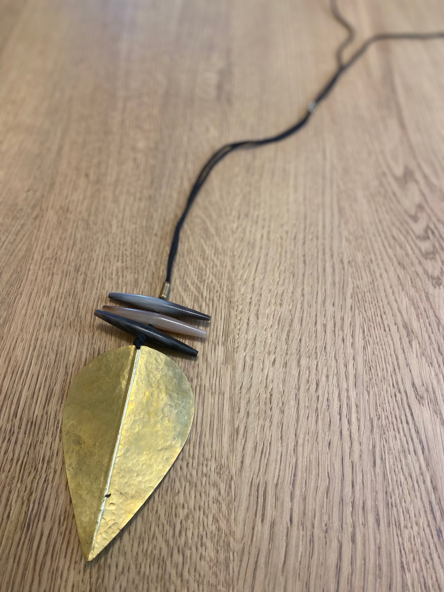 Mwangi Arrow & Bone Brass Necklace