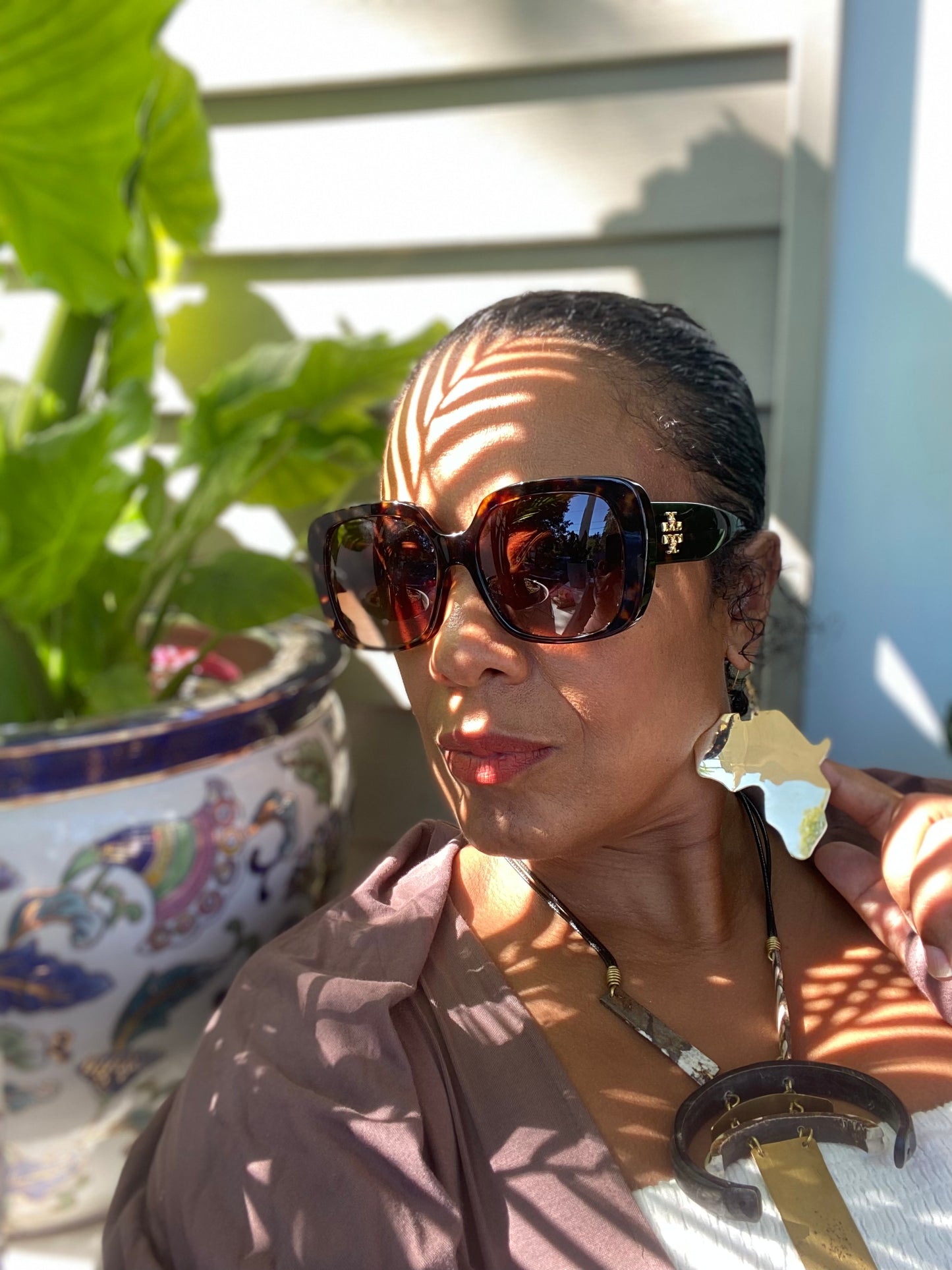 Mother Africa Reflective Earrings