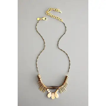 Athena Pearl and Smokey Quartz Necklace
