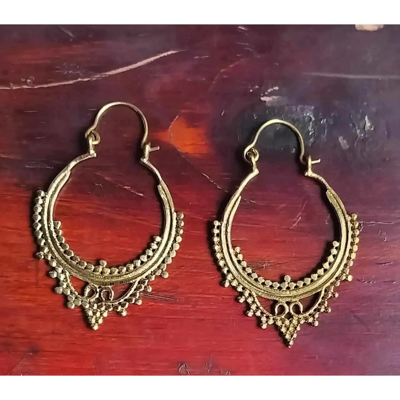 Classic Tribal Brass Hoop