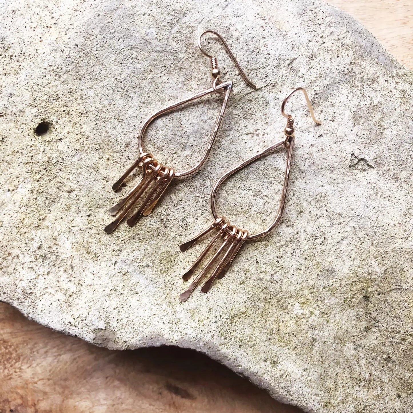 Bronze Raindrop Earrings