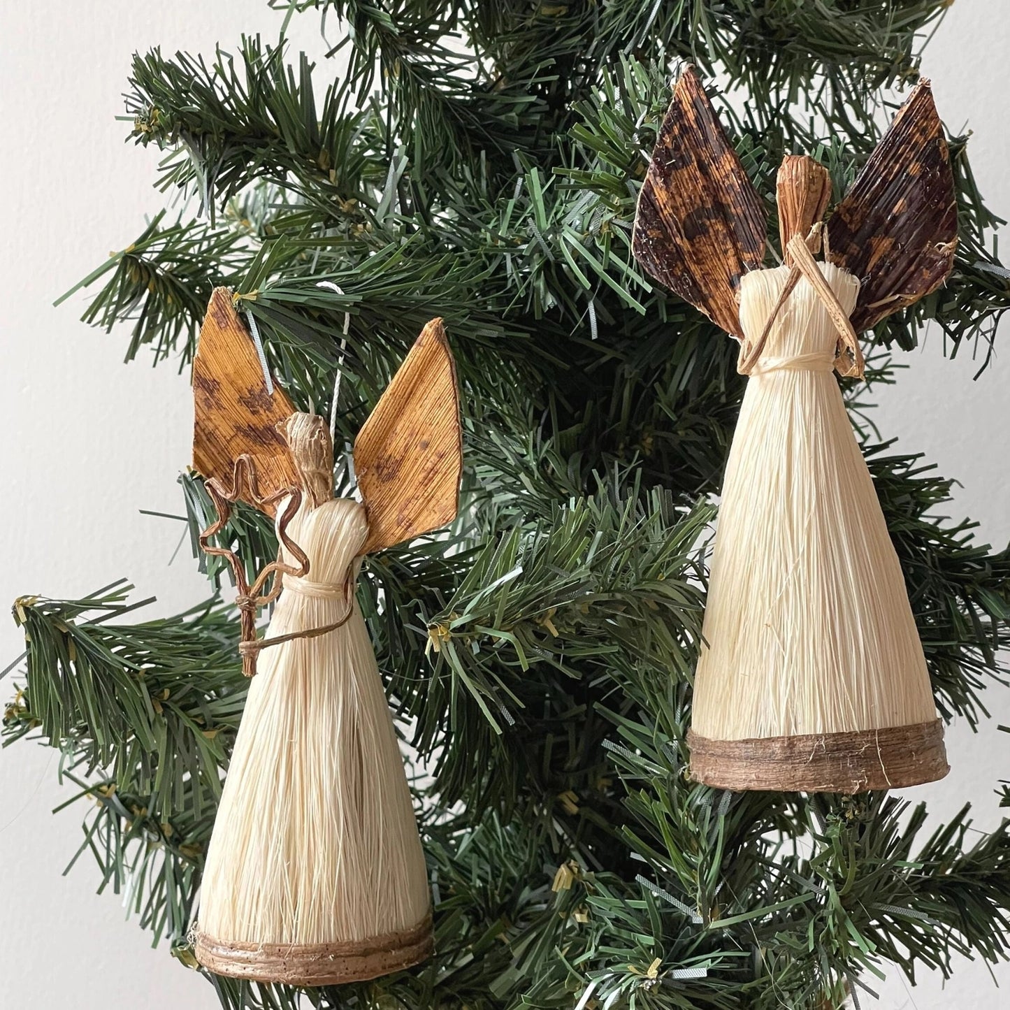 5 Inch Sisal Angel Ornament, Hands in Prayer