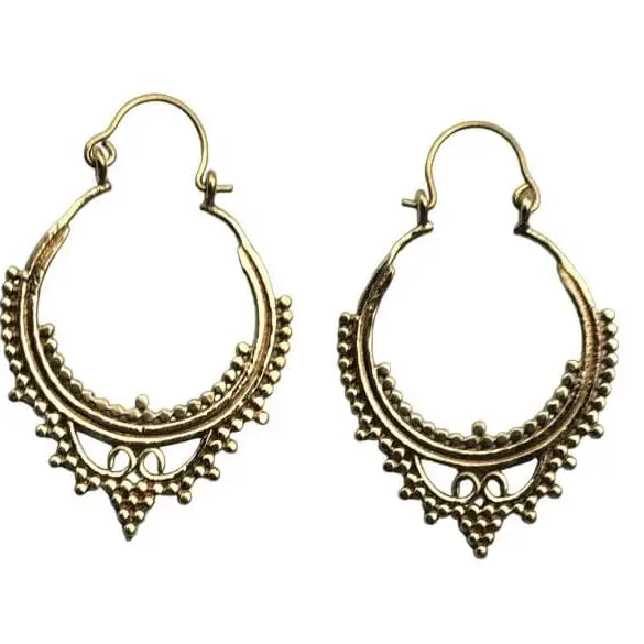 Classic Tribal Brass Hoop
