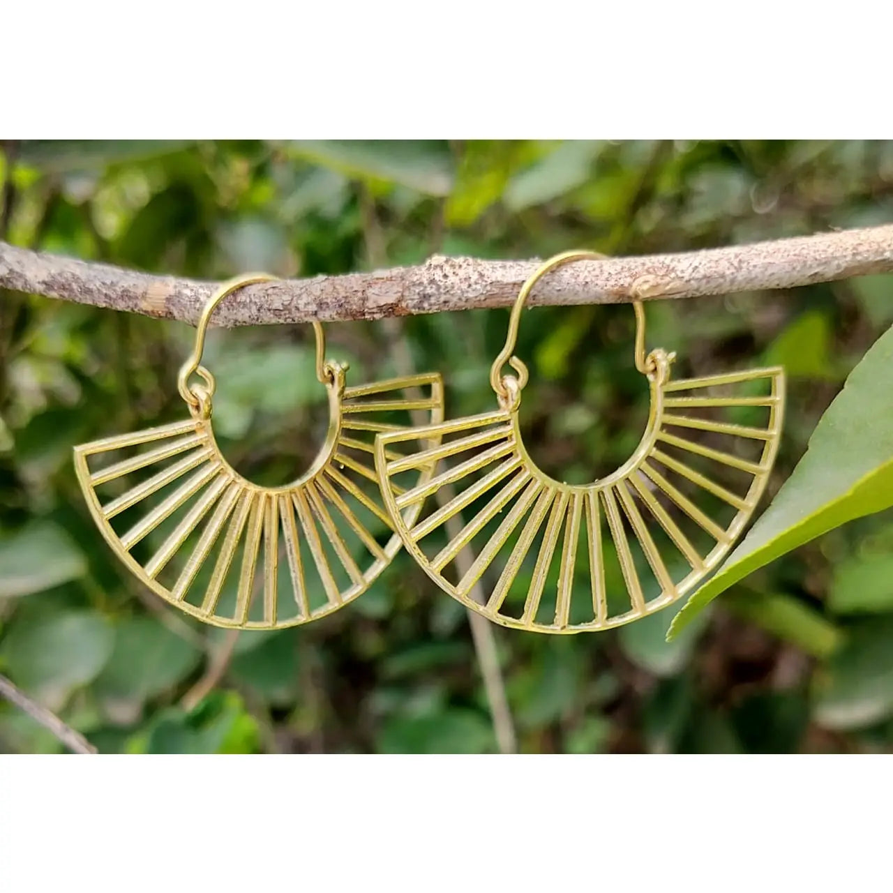 Half Moon Fan Earrings