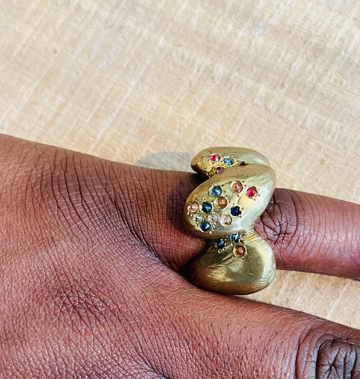 Iliza Sapphire Wave Ring (South Africa - One of a Kind)