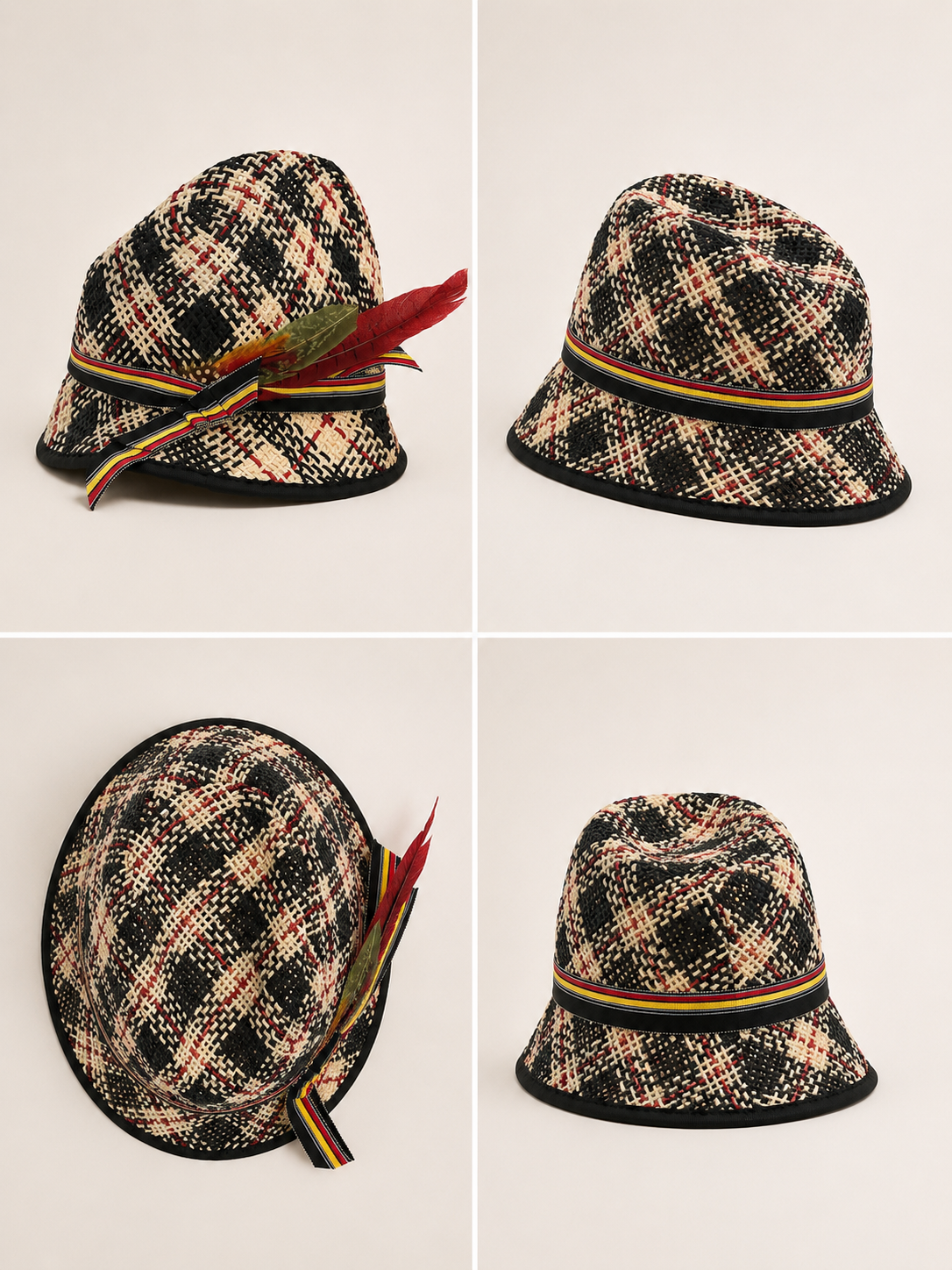 Janis’ Heritage Plaid Feather Fedora