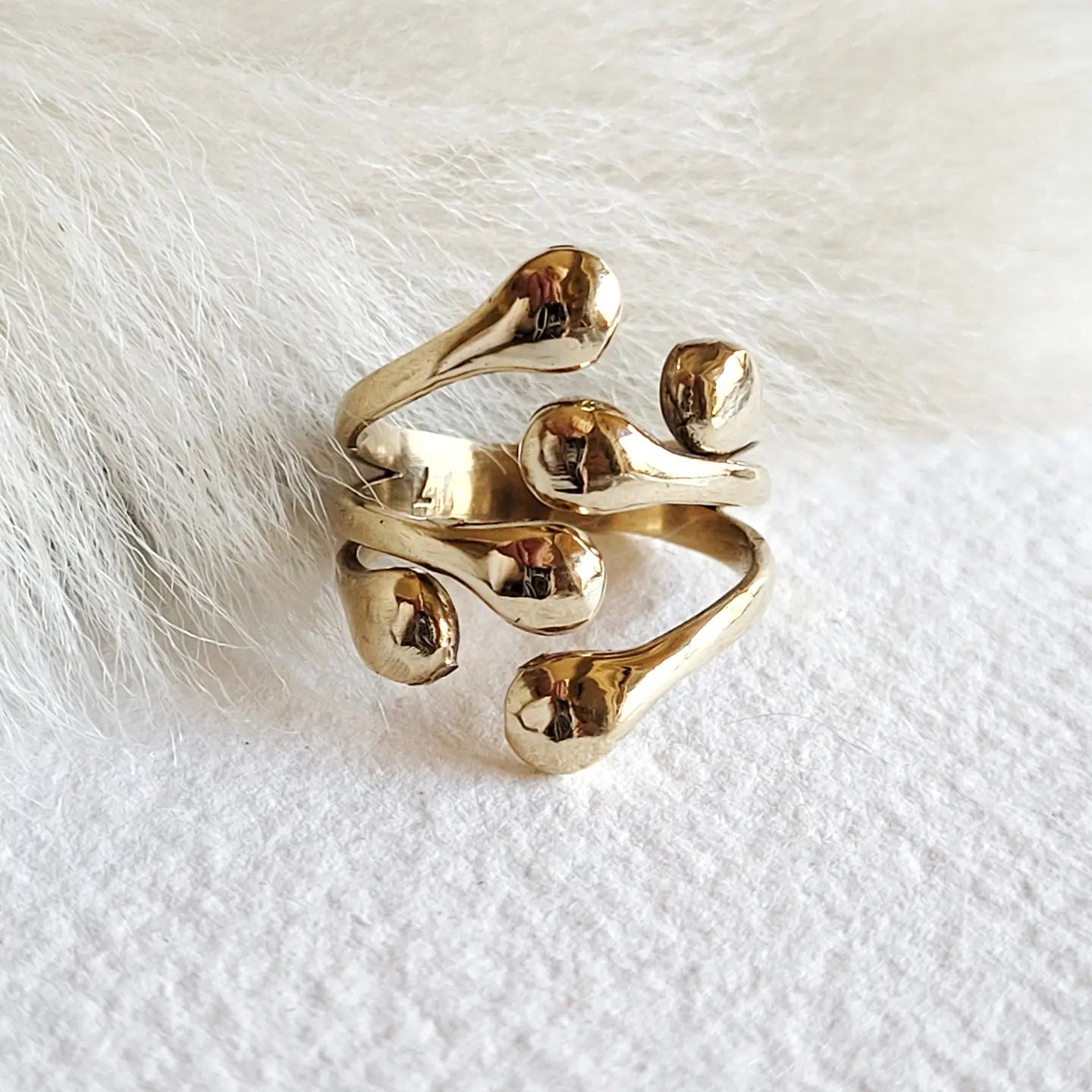 Brass or Silver Ring Molten Cluster (Orb)