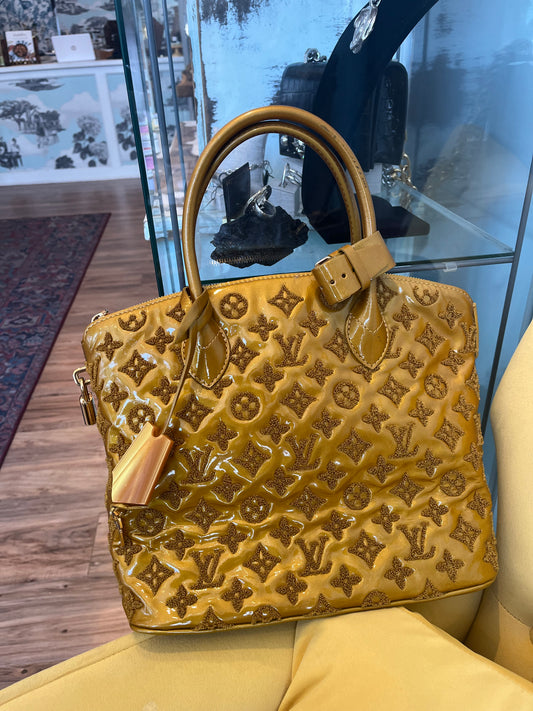 Louis Vuitton (2011) Gold Monogram Patent Leather Fascination LockIt - SOLD