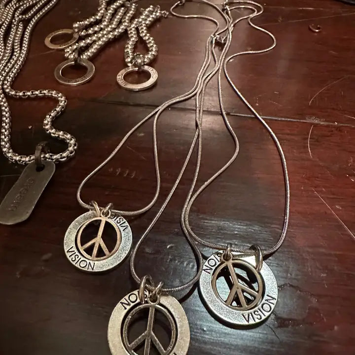 Vision and Peace Silver Necklace