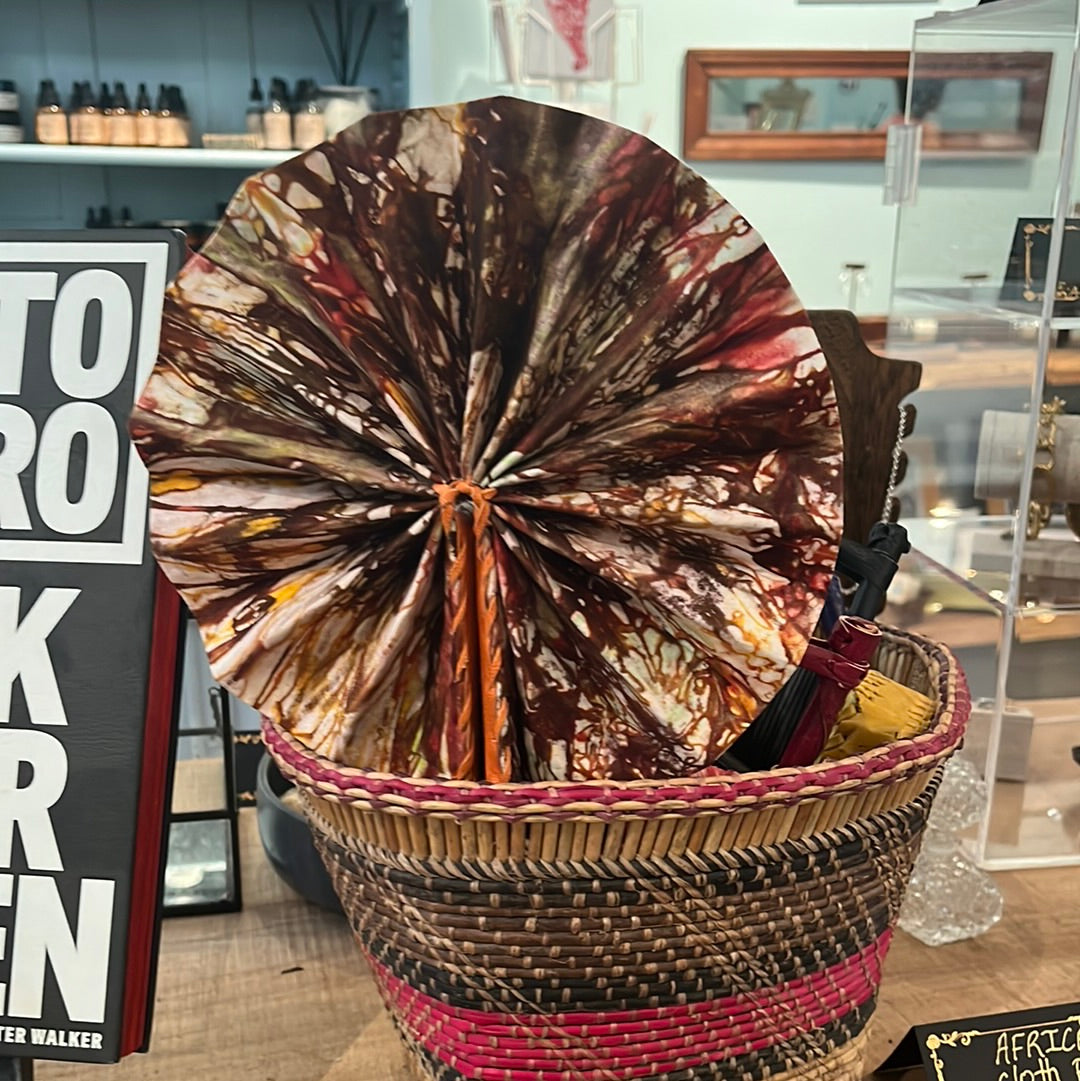 African Cloth Fans Handcrafted
