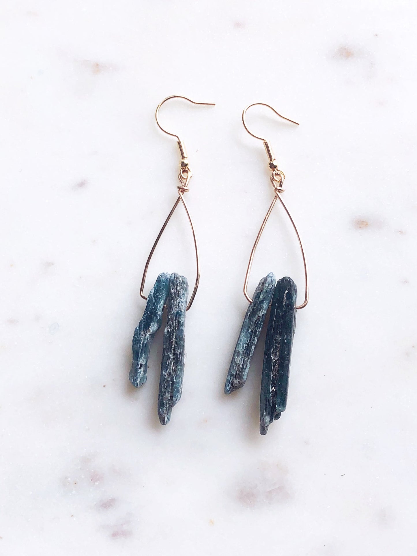 Blaue Kyanit Spike Ohrringe