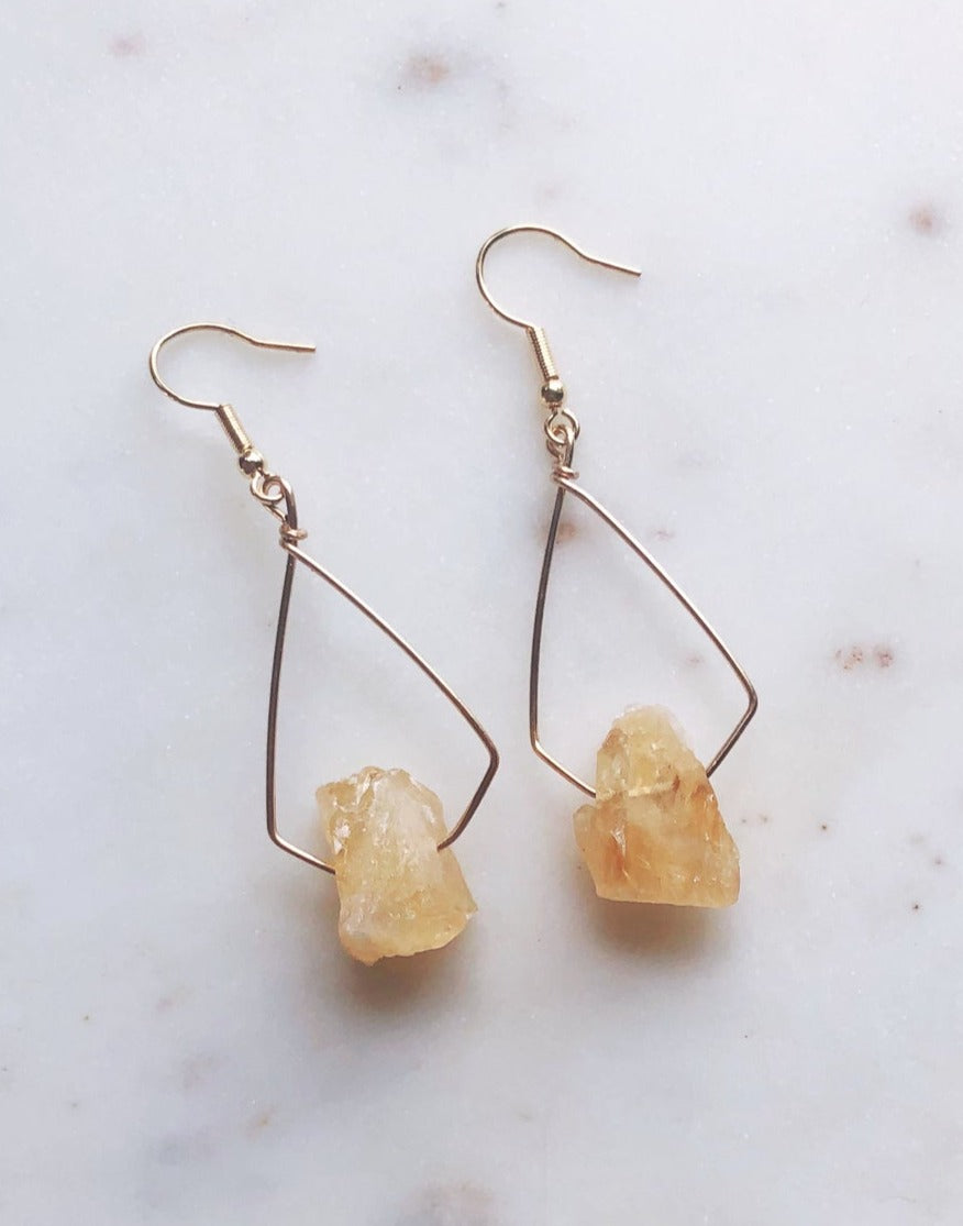 Citrine Nugget Earrings