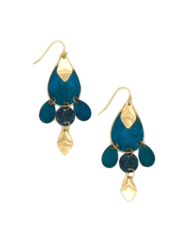 Blue Wind Chime Earrings