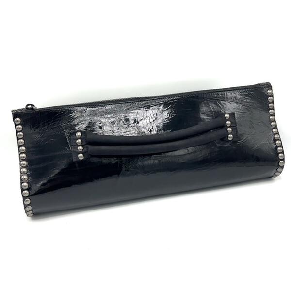 Oversized Clutch - Black Patent Rebel Designs