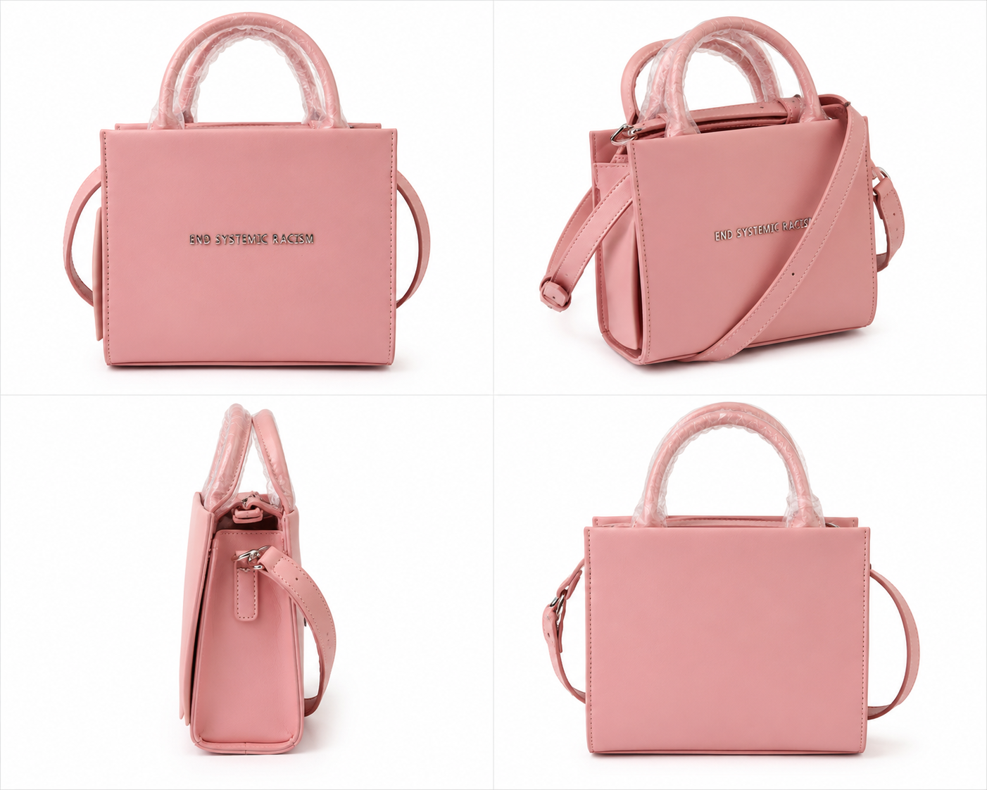 Brandon Blackwood “End Systemic Racism” Mini Tote – Blush Pink PRELOVED