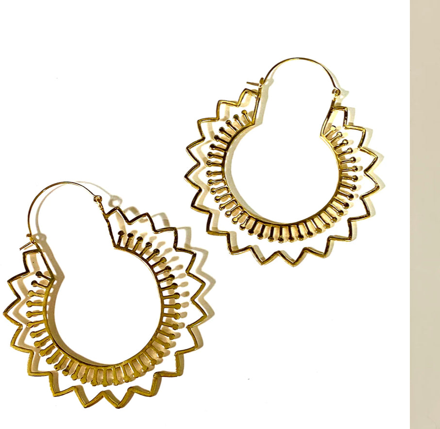 Juhi Brass hoops