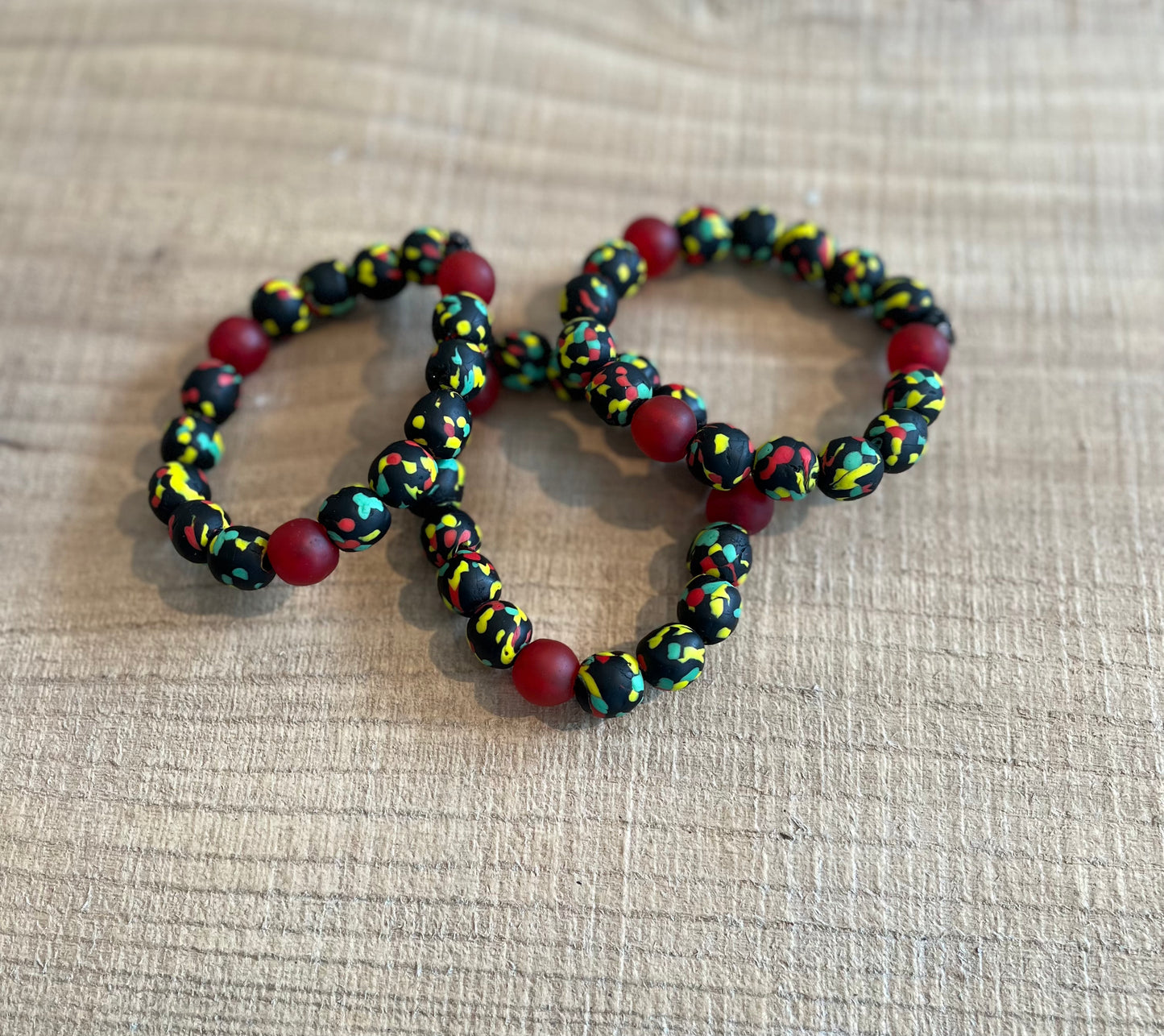 Handcrafted Brass & Beaded Bracelet (Ghana)