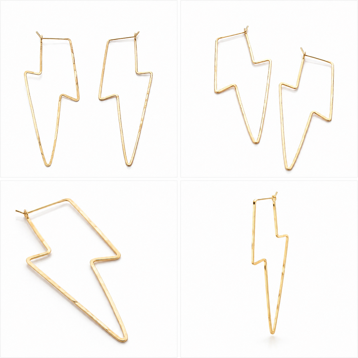 Lightning Bolt Hoops