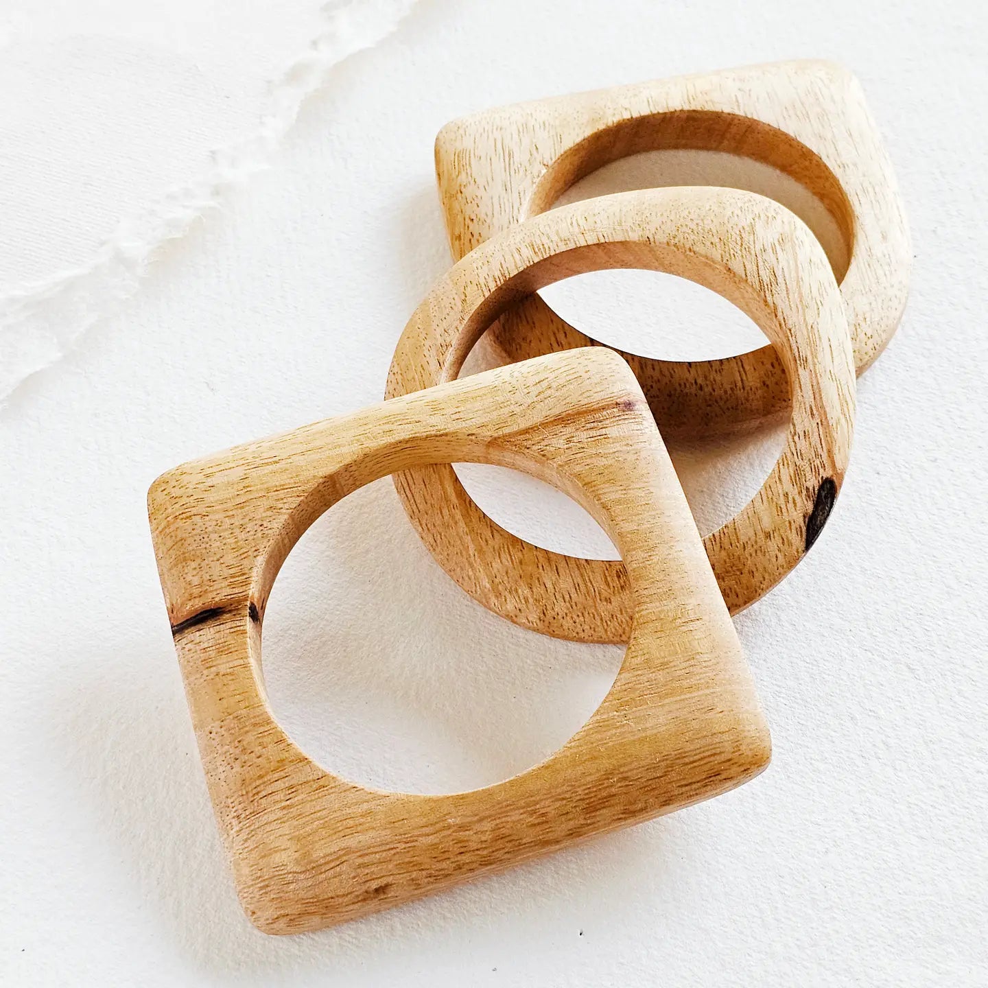 Bare Orchard Wood Designer Bangle Bracelet - (Single Bangle)