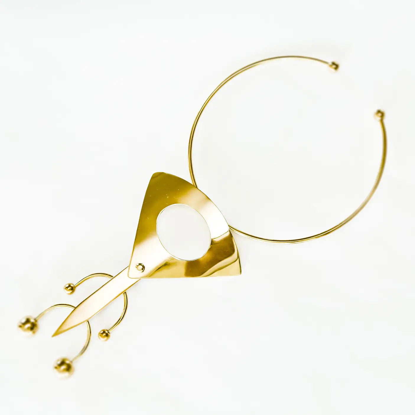 Brass and Balls Statement Necklace