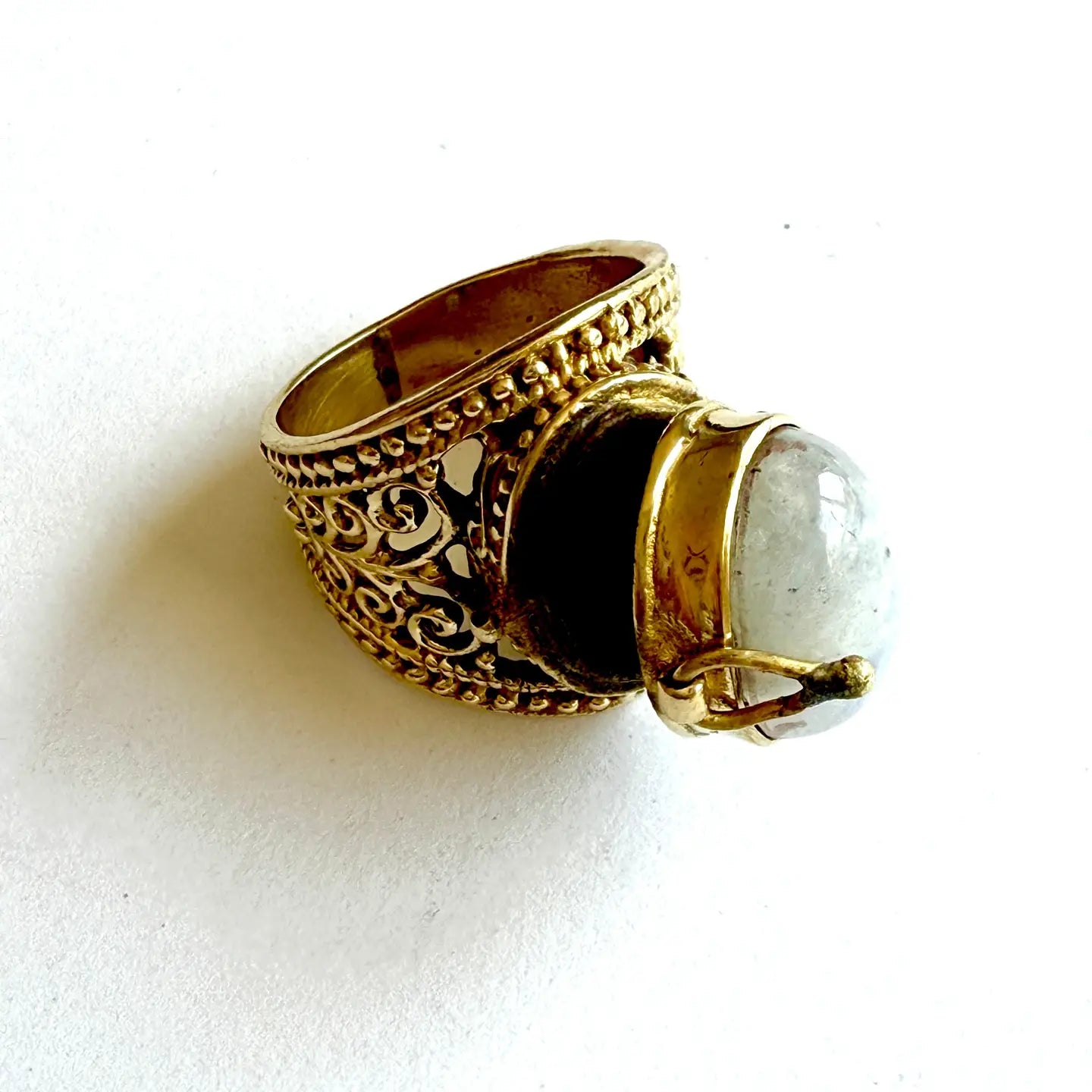 Brass Locket Ring