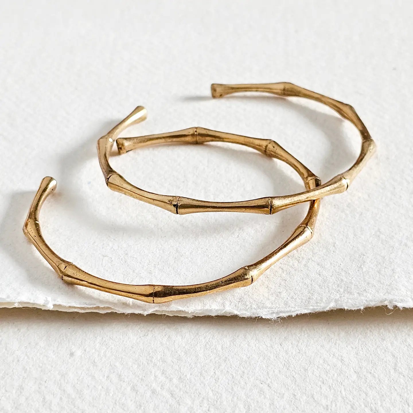Brass Bamboo Classic Handcast Cuff Bracelet