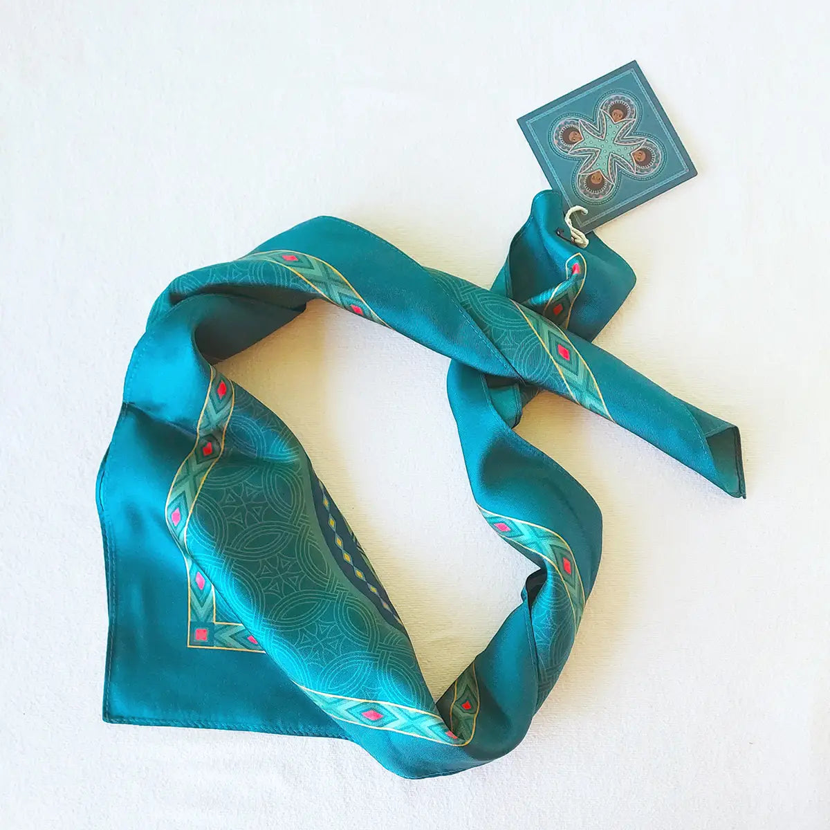 Afro Medallion Ethiopian Silk Scarf