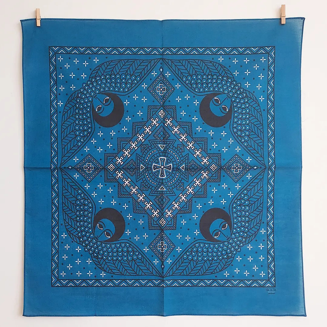 Mystical Afro Angels Ethiopian Bandana (Blue)