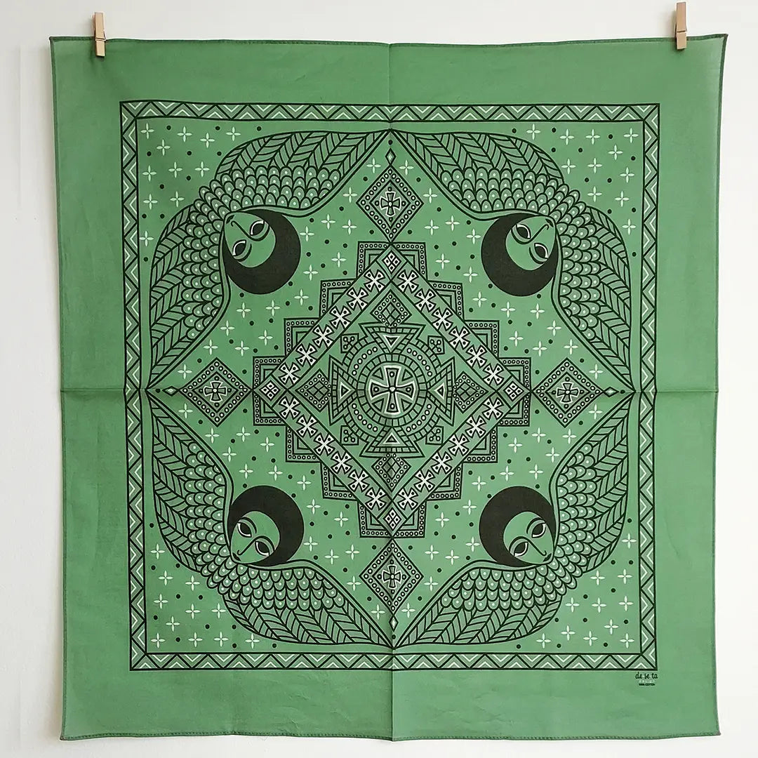Mystical Afro Angels Ethiopian Bandana (Green)