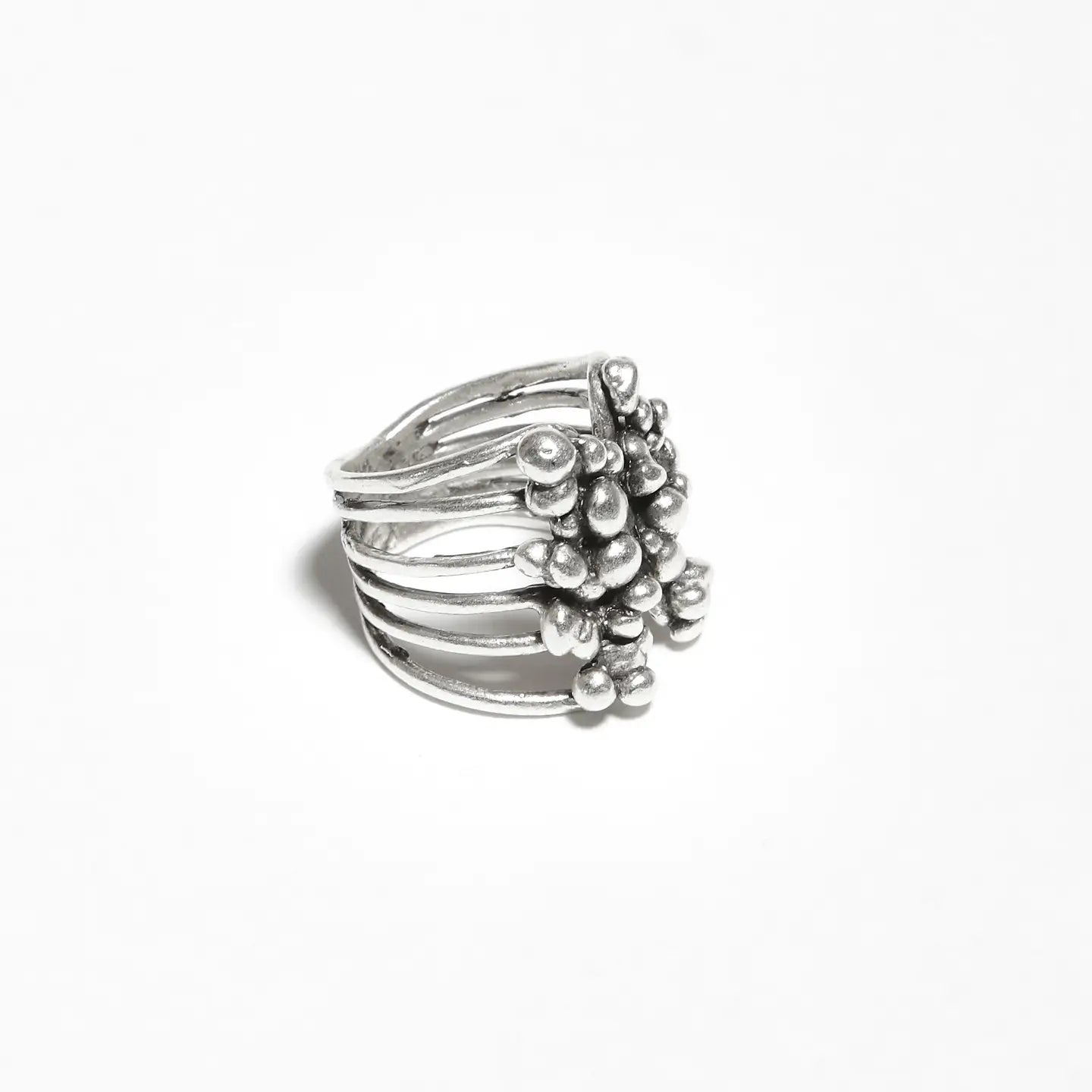 Jumbled Orb Silver Ring