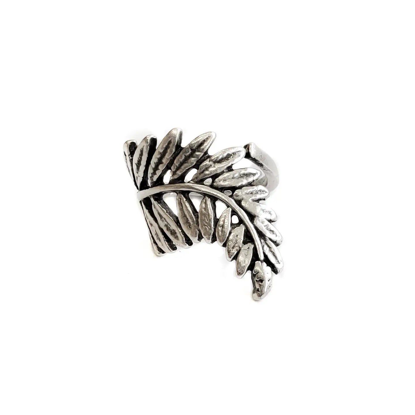 Leaf Brass Ring in Silver