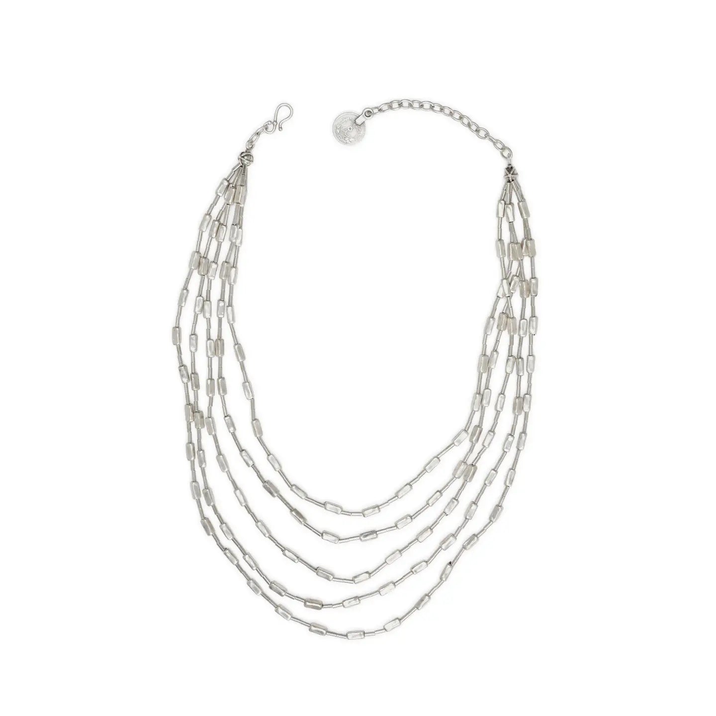 Multi Chain Pewter Necklace