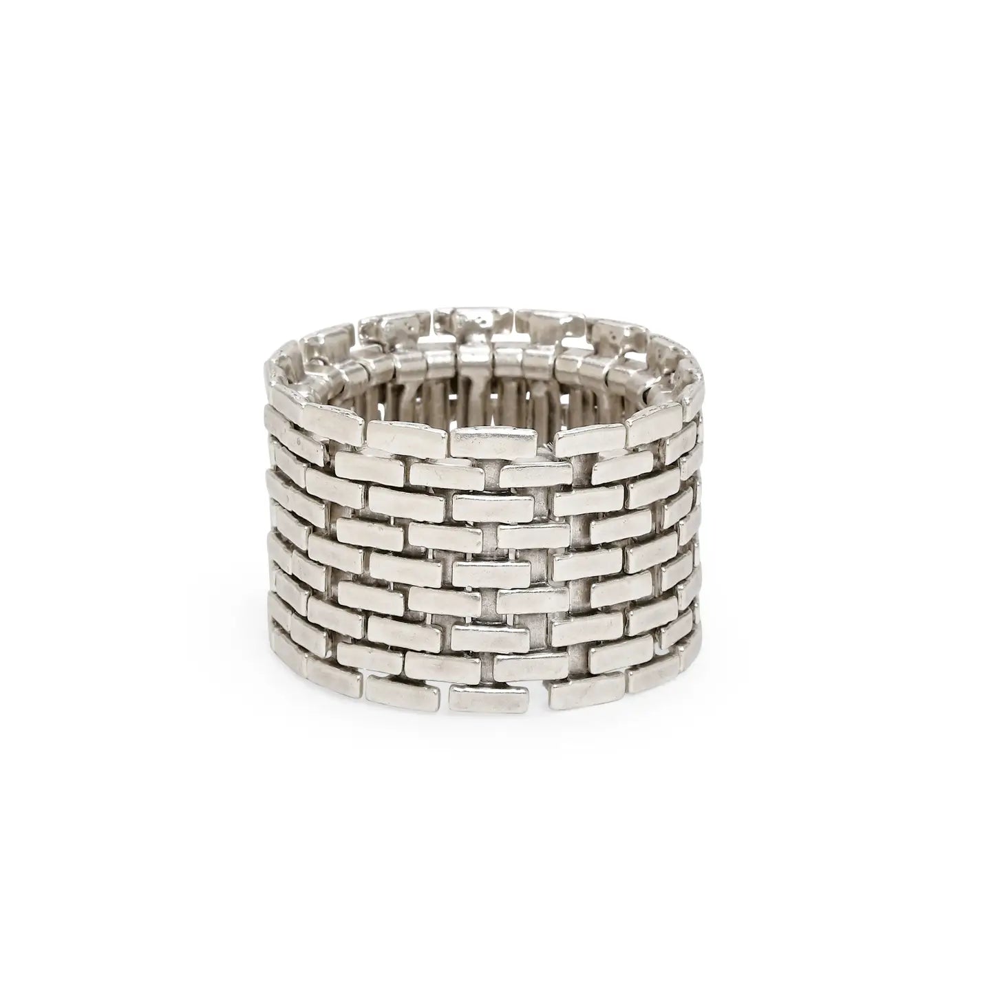 Stacked Square Pewter Bracelet