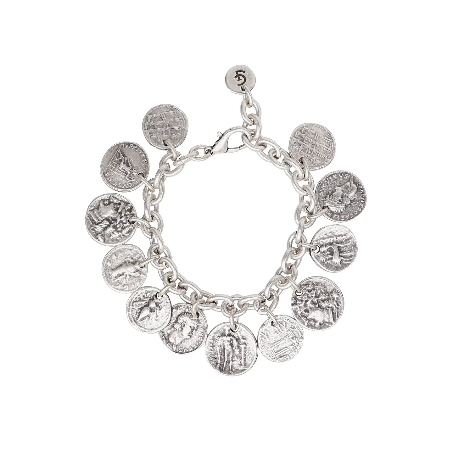 Handmade Pewter Coin Bracelet