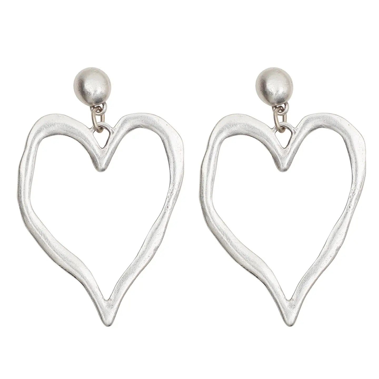 Heart Pewter Earring