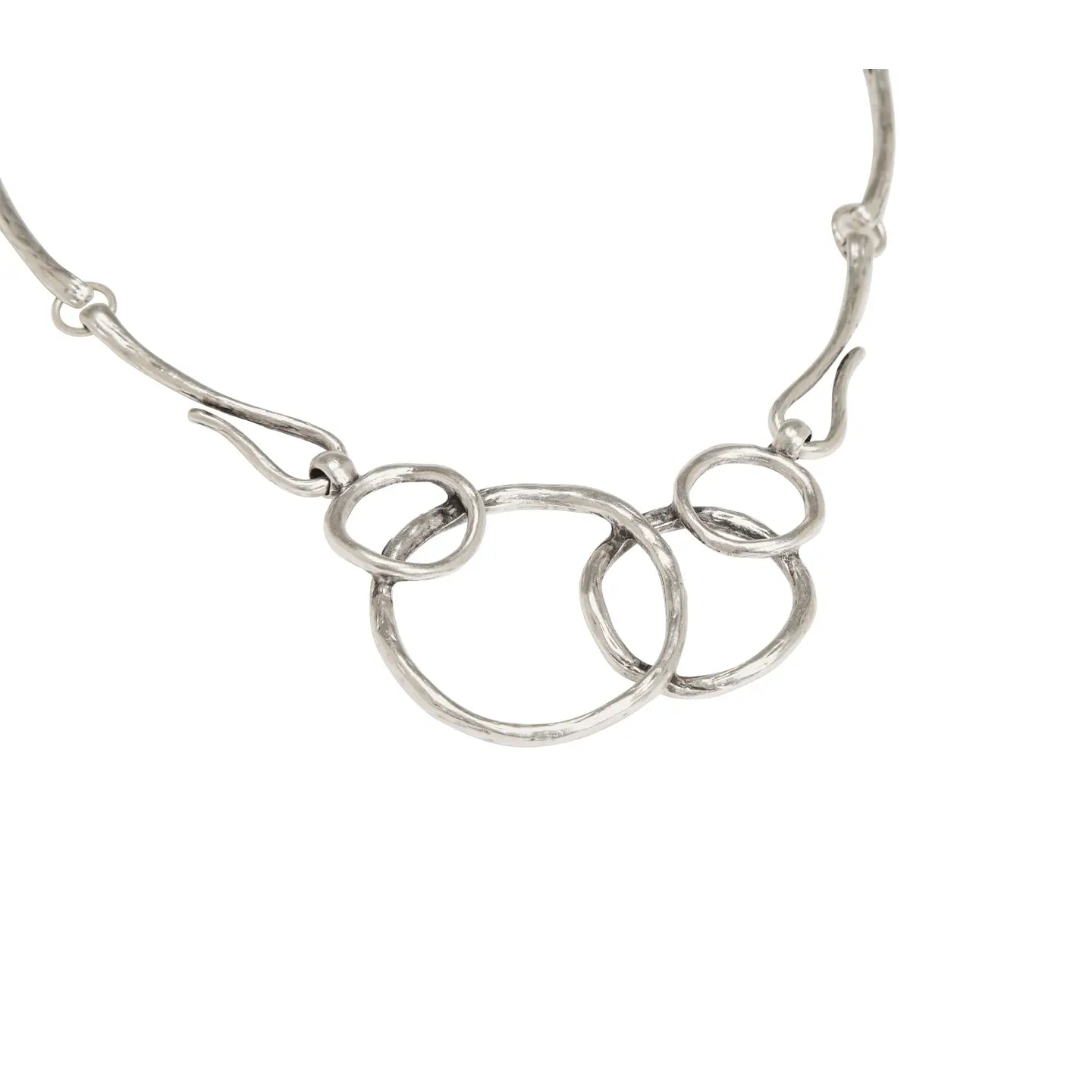 Hoops Pewter Necklace
