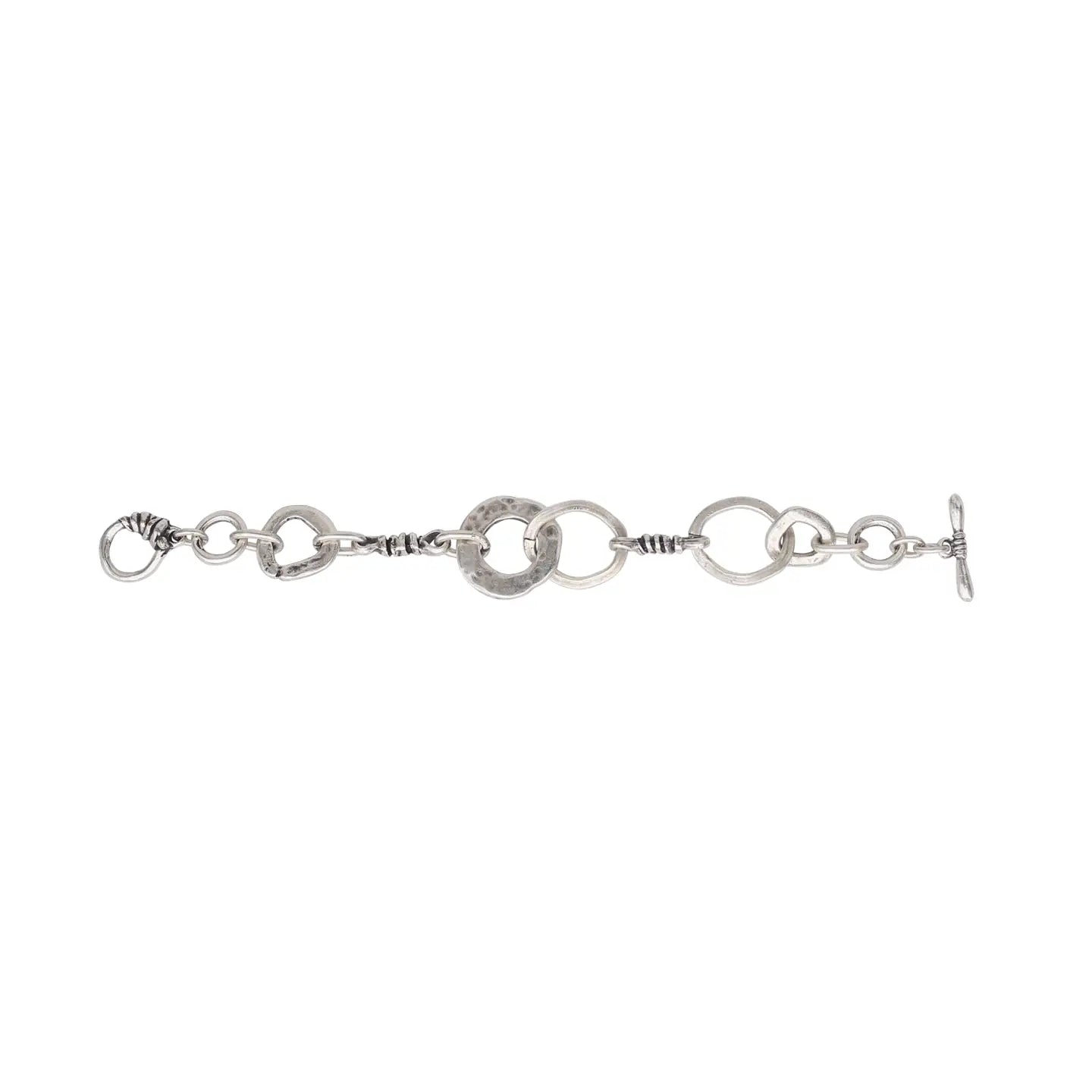 Handmade Pewter Link & Chain Bracelet