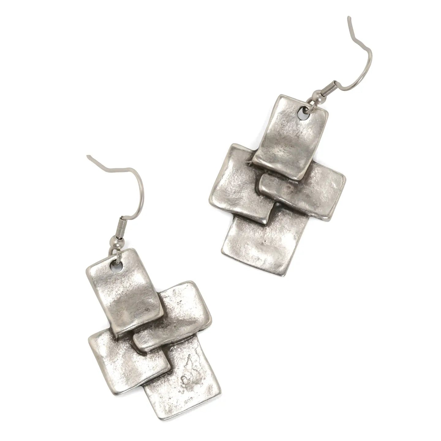 Handmade Scream Pewter Earrings