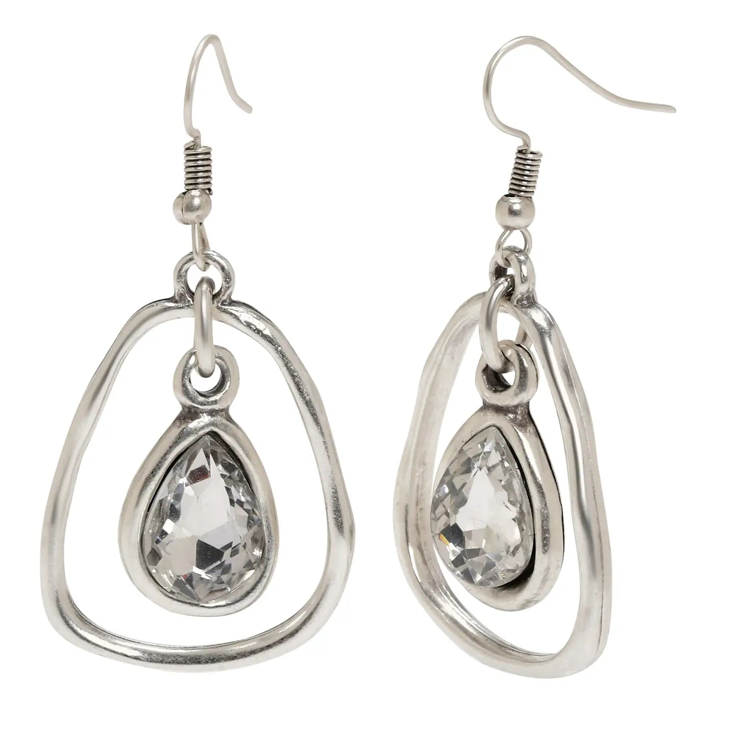Droplet Pewter Earring