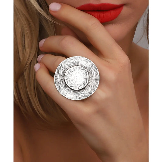 Sunburst Silver Ring