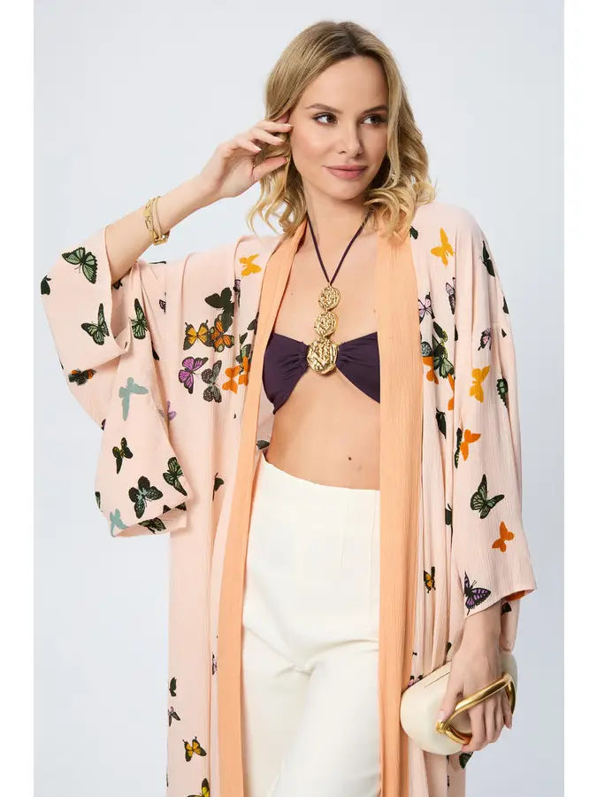 Scattered Butterfly Kimono