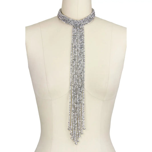 Tassel Crystal Choker Necklace