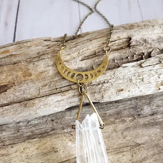 Clear Quartz Crystal Necklace
