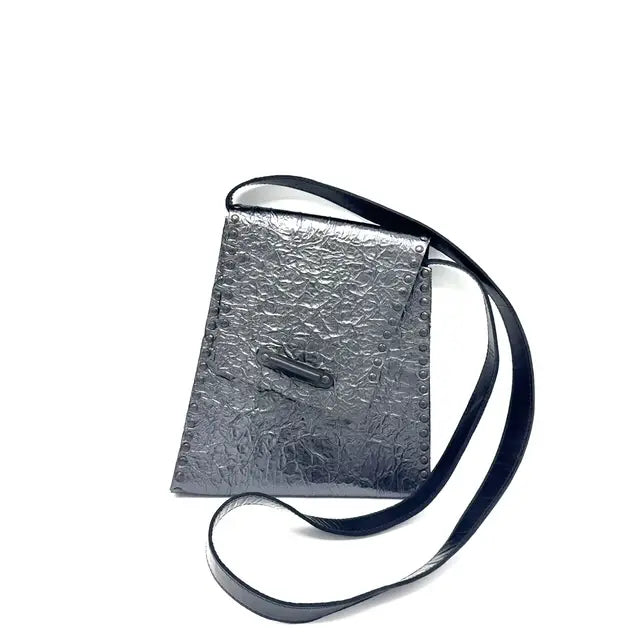 Slanted Studded Crossbody Bag