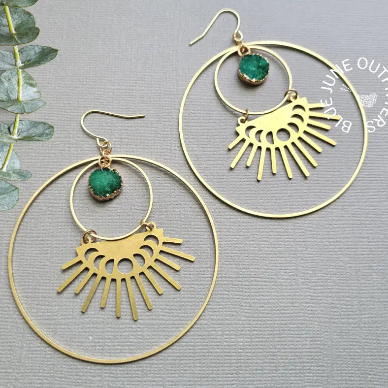 Celestial Quartz Statement Earrings