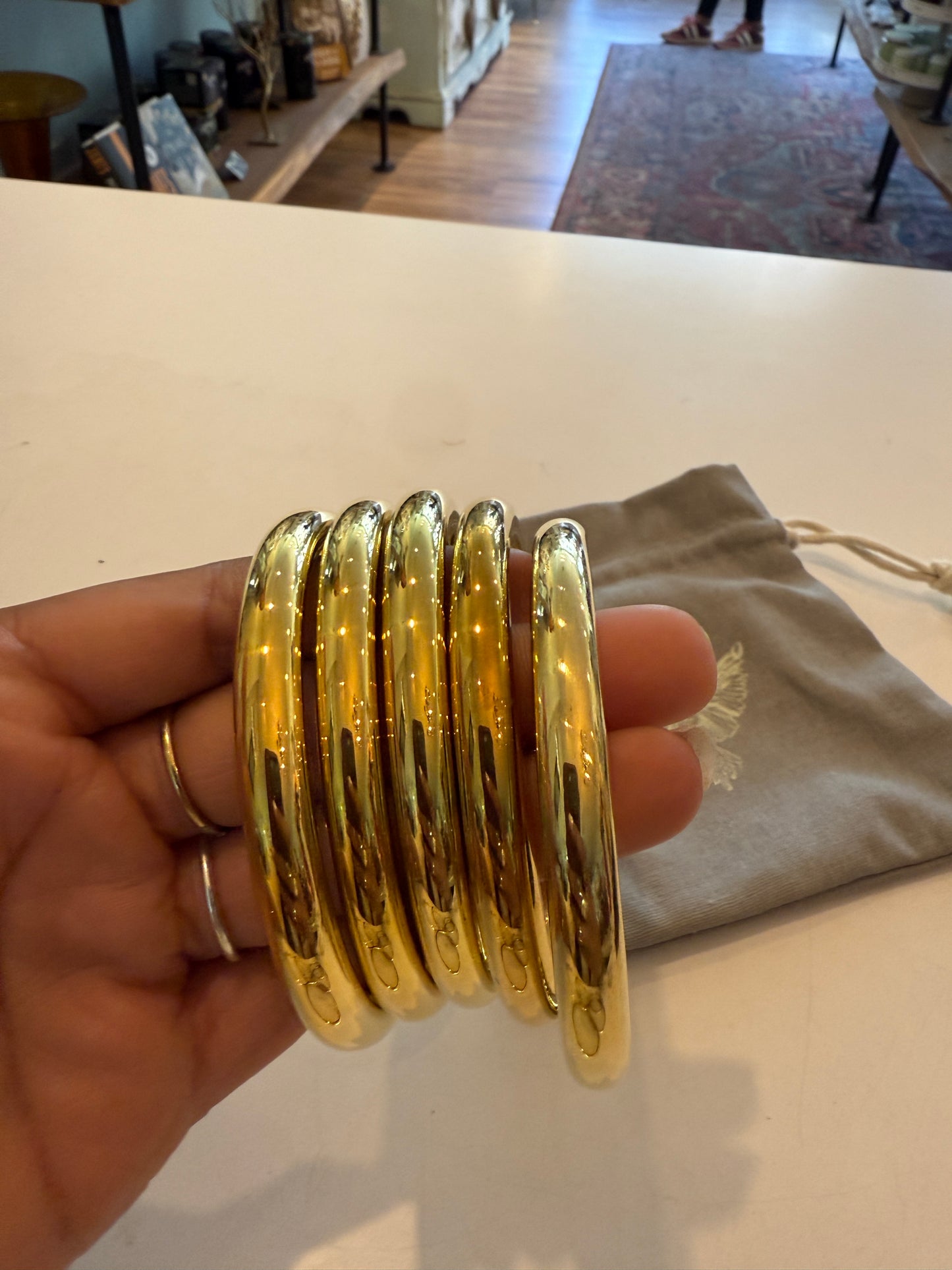 Gold Brass Bangle