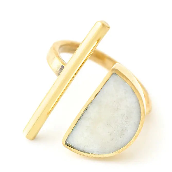 Kenyan Moonrise Horizon Brass Ring