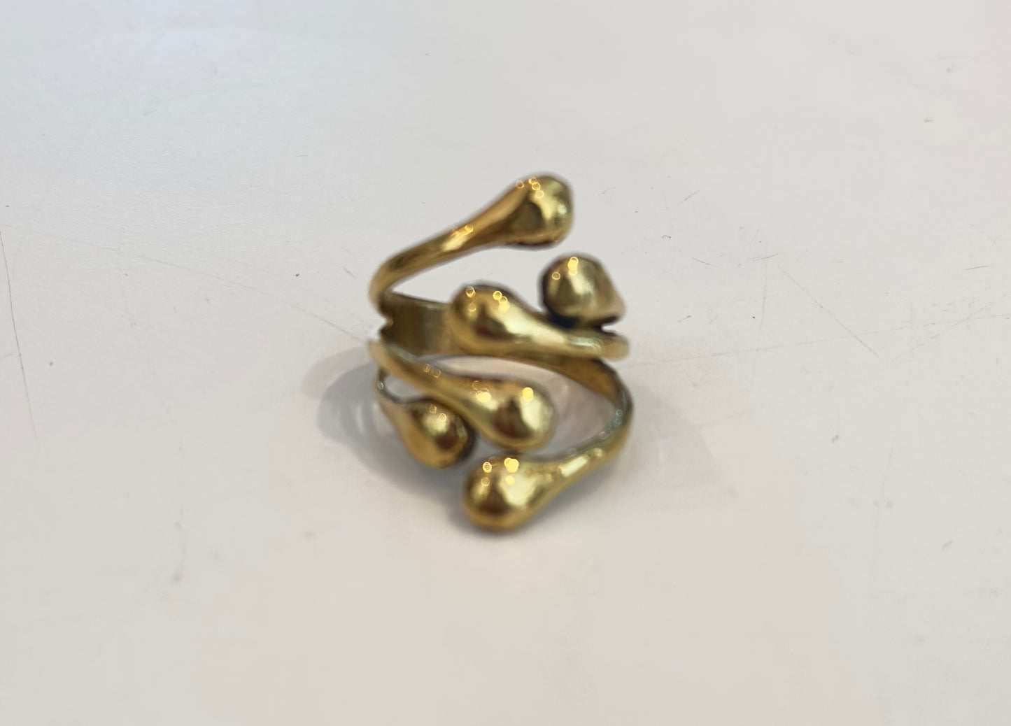 Silver Ring Molten Cluster Handmade